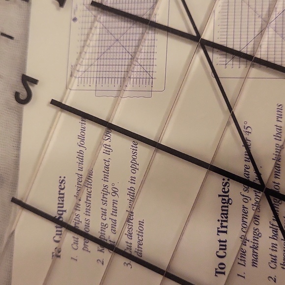 NWT June Tailor shrt cut cutting guide for crafts, quilting, squares, triangles - Picture 11 of 14